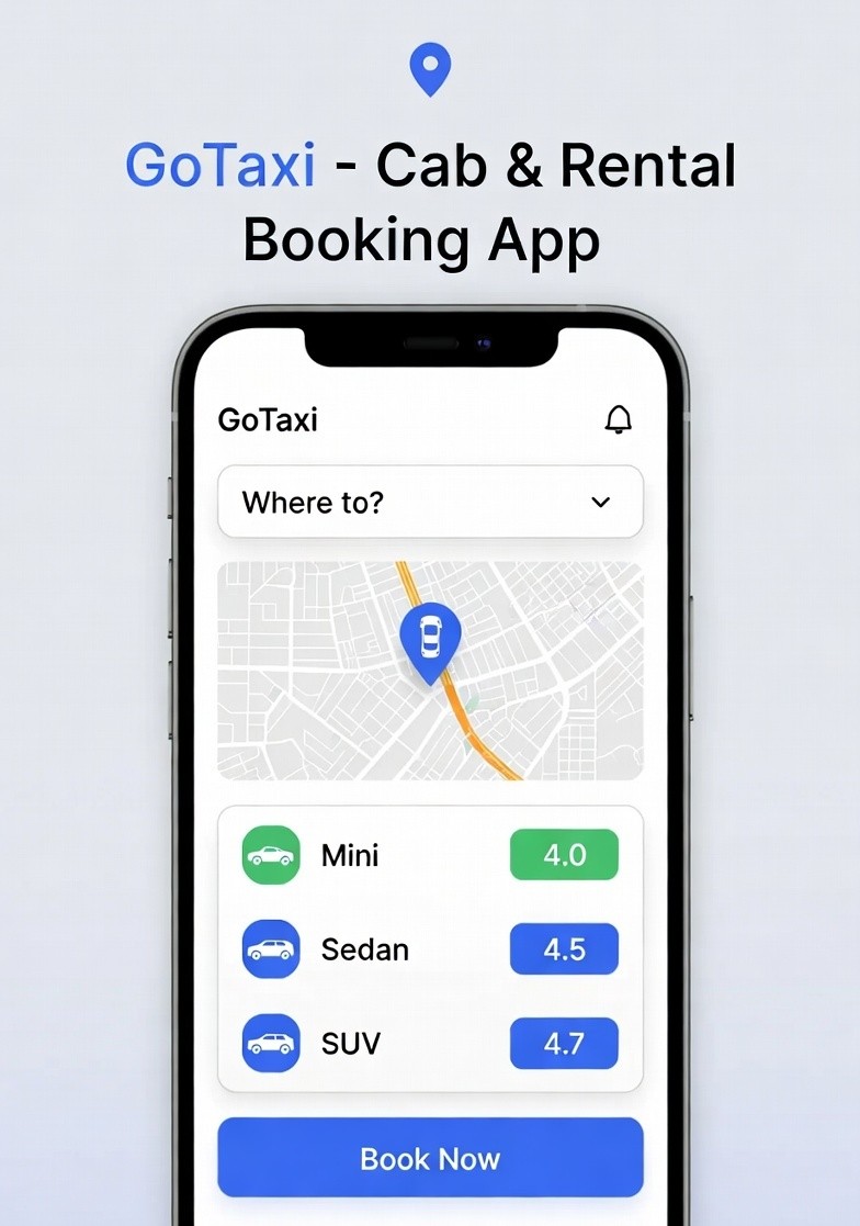 GoTaxi – Cab & Rental Booking App
