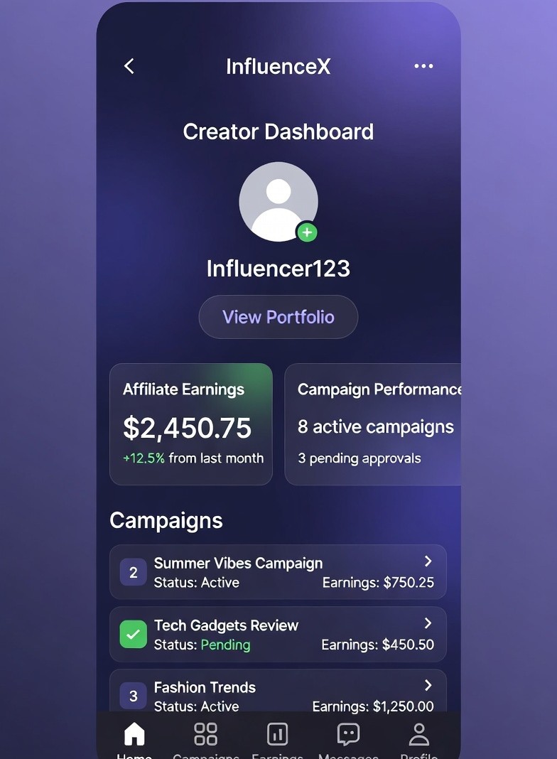 InfluenceX – Affiliate & Creator Platform