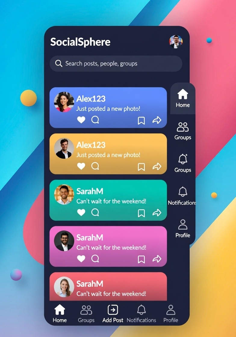 SocialSphere – Community Network App